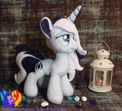 Size: 2536x2304 | Tagged: safe, artist:1stastrastudio, derpibooru import, oc, oc only, pony, unicorn, bags under eyes, commission, female, horn, irl, mare, photo, plushie, solo, standing