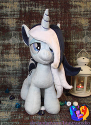 Size: 2050x2811 | Tagged: safe, artist:1stastrastudio, derpibooru import, oc, oc only, pony, unicorn, bags under eyes, commission, female, horn, irl, mare, photo, plushie, solo, standing