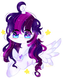 Size: 1024x1275 | Tagged: safe, artist:magicangelstarartist, derpibooru import, oc, oc only, oc:twily star, alicorn, pony, female, jewelry, mare, multicolored hair, necklace, simple background, solo, spread wings, wings