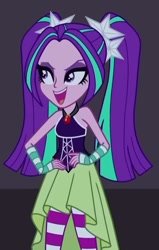 Size: 527x827 | Tagged: safe, derpibooru import, screencap, aria blaze, equestria girls, rainbow rocks, bare shoulders, clothes, dress, female, sleeveless, solo