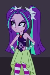 Size: 571x849 | Tagged: safe, derpibooru import, screencap, aria blaze, equestria girls, rainbow rocks, bare shoulders, clothes, dress, female, sleeveless, solo