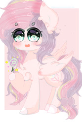 Size: 729x1096 | Tagged: safe, artist:magicangelstarartist, derpibooru import, oc, oc only, oc:lightly candy, pony, female, mare, multicolored hair, simple background, solo