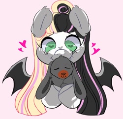 Size: 650x630 | Tagged: safe, artist:dejji_vuu, derpibooru import, oc, oc only, bat pony, pony, rabbit, animal, solo