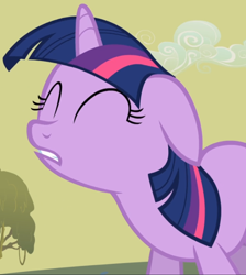 Size: 822x916 | Tagged: safe, derpibooru import, screencap, twilight sparkle, unicorn twilight, pony, unicorn, feeling pinkie keen, season 1, cropped, cute, ears, eyes closed, female, floppy ears, mare, out of context, solo, twiabetes