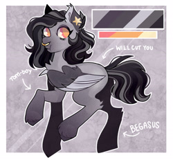 Size: 2701x2501 | Tagged: safe, artist:dejji_vuu, derpibooru import, oc, oc only, pegasus, pony, reference sheet, solo