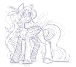 Size: 1049x925 | Tagged: safe, artist:dejji_vuu, derpibooru import, oc, oc only, pegasus, pony, sketch, solo