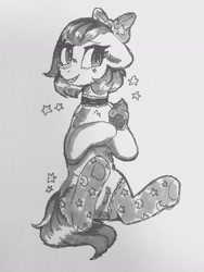 Size: 1536x2048 | Tagged: safe, artist:h0rsefeathers, derpibooru import, oc, oc only, earth pony, pony, clothes, socks, solo, traditional art