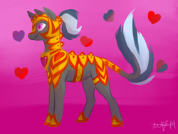 Size: 1280x960 | Tagged: safe, artist:animalstamp, derpibooru import, oc, oc:shootin arrow, unicorn, armor, solo