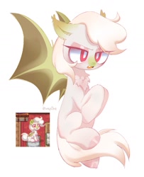 Size: 1168x1439 | Tagged: safe, artist:inkp0ne, derpibooru import, oc, oc only, bat pony, pony, simple background, solo, white background