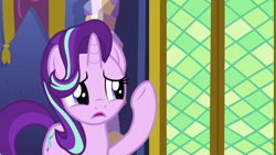 Size: 1280x720 | Tagged: safe, derpibooru import, screencap, starlight glimmer, unicorn, the crystalling, female, solo