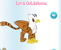 Size: 431x352 | Tagged: safe, derpibooru import, screencap, lord goldstone, griffon, gameloft