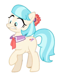 Size: 357x462 | Tagged: safe, derpibooru import, edit, edited screencap, screencap, coco pommel, earth pony, pony, rarity takes manehattan, background removed, female, mare, png, scared, simple background, solo, transparent background