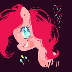 Size: 1280x1280 | Tagged: safe, artist:princessmisery, derpibooru import, pinkie pie, bust, portrait, solo