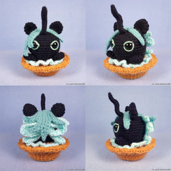 Size: 1000x1000 | Tagged: safe, artist:facja, derpibooru import, queen chrysalis, changeling, changeling queen, amigurumi, crochet, irl, photo, plushie