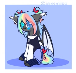 Size: 1475x1402 | Tagged: safe, artist:iamsmileo, derpibooru import, oc, oc only, bat pony, pony, solo