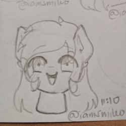 Size: 1892x1892 | Tagged: safe, artist:iamsmileo, derpibooru import, oc, oc only, earth pony, pony, solo, traditional art