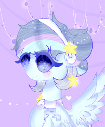 Size: 1024x1229 | Tagged: safe, artist:magicangelstarartist, derpibooru import, oc, oc only, pony, female, mare, multicolored hair, side view, simple background, solo, spread wings, wings