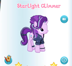 Size: 458x421 | Tagged: safe, derpibooru import, screencap, starlight glimmer, pony, gameloft