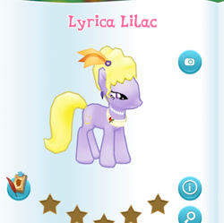 Size: 465x464 | Tagged: safe, derpibooru import, screencap, lyrica lilac, pony, gameloft