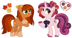 Size: 1807x957 | Tagged: safe, artist:strawberry-spritz, derpibooru import, oc, oc only, earth pony, pony, unicorn, base used, female, magical gay spawn, magical lesbian spawn, mare, offspring, parent:mud briar, parent:sassy saddles, parent:sunburst, parent:suri polomare, simple background, transparent background