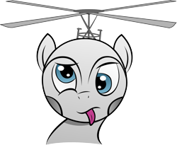 Size: 2082x1709 | Tagged: artist needed, safe, derpibooru import, oc, oc only, original species, plane pony, blue eyes, derp, faic, helicopter, helicopter pony, helipony, looking at you, male, plane, simple background, solo, tongue, tongue out, transparent background