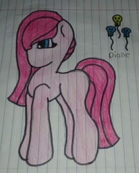 Size: 770x960 | Tagged: safe, derpibooru import, pinkie pie, earth pony, female, lined paper, mare, pinkamena diane pie, solo, traditional art