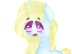 Size: 1024x768 | Tagged: safe, artist:magicangelstarartist, derpibooru import, oc, oc only, oc:silver star, pony, female, half body, mare, simple background, solo, watermark