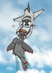 Size: 588x828 | Tagged: artist needed, safe, derpibooru import, oc, oc:mayday, oc:runway, original species, plane pony, pony, blue eyes, cheek squish, cute, daaaaaaaaaaaw, detailed background, duo, duo female, enjoying, eurofighter typhoon, f-22 raptor, female, flying, funny, happy, having fun, heart, jet, jet fighter, jet plane, looking at each other, looking at someone, ocbetes, open mouth, plane, playing, purple eyes, real life background, smiling, squishy cheeks