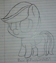 Size: 855x960 | Tagged: safe, derpibooru import, oc, oc only, oc:chopsticks, pegasus, colt, cute, foal, lined paper, male, solo, traditional art