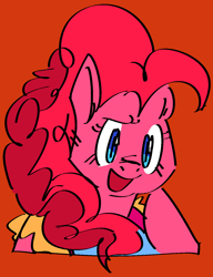 Size: 1034x1349 | Tagged: safe, artist:riptyde164, derpibooru import, pinkie pie, earth pony, pony, bust, clothes, open mouth, smiling, solo