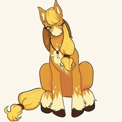 Size: 717x715 | Tagged: safe, artist:goblin, derpibooru import, applejack, redesign, simple background, solo, white background