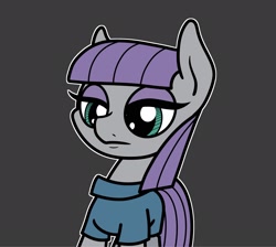 Size: 2048x1833 | Tagged: safe, artist:ewoudcponies, derpibooru import, maud pie, earth pony, pony, clothes, female, gray background, mare, simple background, solo