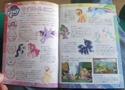 Size: 1777x1281 | Tagged: safe, derpibooru import, applejack, fluttershy, pinkie pie, princess celestia, princess luna, rarity, spike, twilight sparkle, my little pony: the movie, japanese, photo