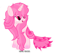 Size: 959x833 | Tagged: safe, artist:magicangelstarartist, artist:nova-bases, derpibooru import, oc, oc only, pony, unicorn, base used, female, looking back, mare, multicolored hair, solo, starry eyes, wingding eyes