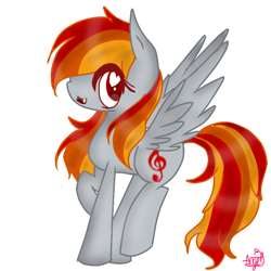 Size: 768x768 | Tagged: safe, artist:magicangelstarartist, derpibooru import, oc, oc only, pegasus, bipedal, cute, heart, heart eyes, multicolored hair, simple background, solo, wingding eyes