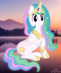 Size: 2480x2953 | Tagged: safe, artist:lurfy, derpibooru import, princess celestia, alicorn, pony, female, solo