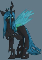 Size: 1345x1913 | Tagged: safe, artist:emmettart, derpibooru import, queen chrysalis, changeling, female, mare, solo