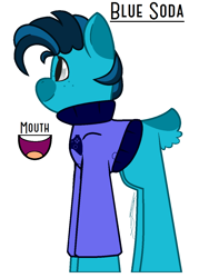 Size: 896x1248 | Tagged: safe, artist:eivilpotter, derpibooru import, oc, oc only, oc:blue soda, pony, female, mare, multicolored coat, reference, simple background, solo