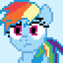 Size: 320x320 | Tagged: safe, artist:anxiouspon, derpibooru import, rainbow dash, pegasus, pony, pixel art