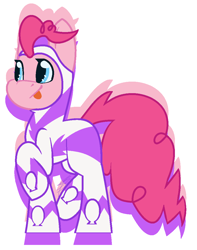 Size: 856x1084 | Tagged: safe, artist:eivilpotter, derpibooru import, fili-second, pinkie pie, earth pony, pony, colored, female, flat colors, mare, power ponies, simple background, solo, superhero, superhero costume