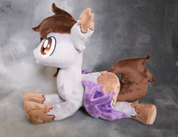 Size: 1280x983 | Tagged: safe, artist:starfulstitches, derpibooru import, oc, bat pony, pony, lying down, photo, plushie, prone, solo