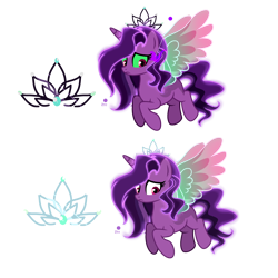 Size: 4000x4000 | Tagged: safe, artist:harmonyvitality-yt, derpibooru import, oc, oc only, alicorn, pony, unicorn, alicorn oc, artificial wings, augmented, base used, dou, female, flying, horn, magic, magic wings, mare, simple background, sombra eyes, transparent background, unicorn oc, wings