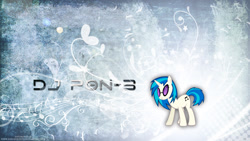 Size: 1920x1080 | Tagged: safe, artist:lugiadriel14, artist:sooyou, derpibooru import, edit, dj pon-3, vinyl scratch, pony, unicorn, abstract background, circle, female, grunge, mare, music notes, name, sheet music, solo, stars, wallpaper, wallpaper edit, watermark