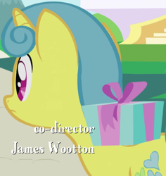 Size: 867x920 | Tagged: safe, derpibooru import, screencap, lemon hearts, pony, unicorn, friendship is magic, background character, background pony, cropped, female, horn, mare, present, solo, solo focus