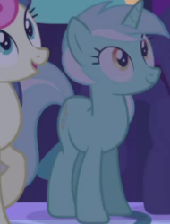 Size: 287x377 | Tagged: safe, derpibooru import, screencap, lyra heartstrings, pony, unicorn, friendship is magic, background character, background pony, cropped, female, horn, mare, solo focus