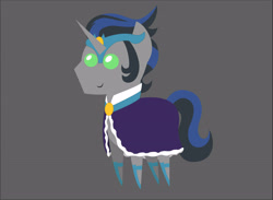 Size: 3892x2846 | Tagged: safe, artist:cabinet chief assistant k, derpibooru import, king sombra, pony, unicorn, good king sombra, male, mirror universe, pointy ponies, simple background, smiling, solo, stallion, vector