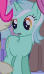 Size: 218x368 | Tagged: safe, derpibooru import, screencap, lyra heartstrings, pony, unicorn, friendship is magic, background character, background pony, cropped, female, horn, mare, solo focus