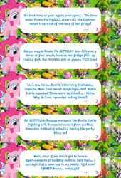 Size: 2048x3015 | Tagged: safe, derpibooru import, pinkie pie, earth pony, pony, dialogue, dialogue box, english, event, female, gameloft, mare, mobile game, my little pony: magic princess, official, solo focus, speech bubble, text, third person