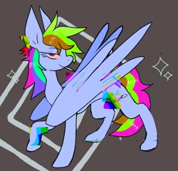 Size: 2048x1962 | Tagged: safe, artist:birdf00d, derpibooru import, rainbow dash, pegasus, pony, alternate design, blunt, drugs, female, gray background, marijuana, simple background, solo, wings