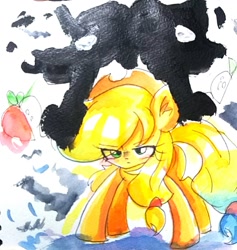 Size: 1053x1113 | Tagged: safe, artist:applejack_yokai, derpibooru import, applejack, earth pony, pony, female, solo